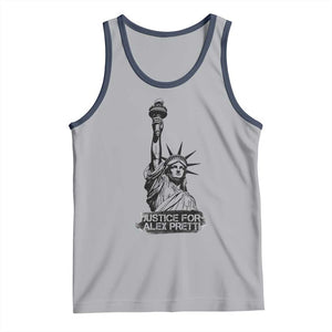 Justice For Alex Pretti Tank Top Statue Of Liberty Support Gift TS12 Athletic Heather Navy Print Your Wear