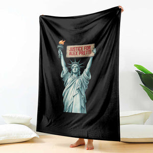 Statue Of Liberty Justice For Alex Pretti Tribute Gift Throw Blanket TS12 Print Your Wear