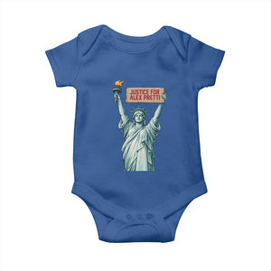 Statue Of Liberty Justice For Alex Pretti Tribute Gift Baby Onesie TS12 Royal Blue Print Your Wear