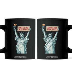 Statue Of Liberty Justice For Alex Pretti Tribute Gift Coffee Mug TS12 Black Print Your Wear