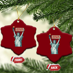 Statue Of Liberty Justice For Alex Pretti Tribute Gift Ceramic Ornament TS12 Print Your Wear