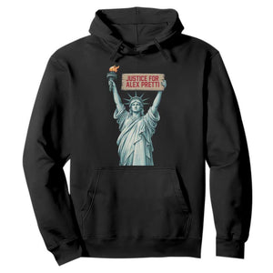 Statue Of Liberty Justice For Alex Pretti Tribute Gift Hoodie TS12 Black Print Your Wear