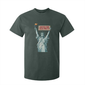 Statue Of Liberty Justice For Alex Pretti Tribute Gift T Shirt For Kid TS12 Dark Forest Green Print Your Wear