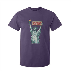 Statue Of Liberty Justice For Alex Pretti Tribute Gift T Shirt For Kid TS12 Purple Print Your Wear