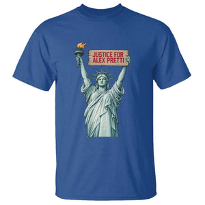 Statue Of Liberty Justice For Alex Pretti Tribute Gift T Shirt TS12 Royal Blue Print Your Wear