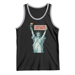 Statue Of Liberty Justice For Alex Pretti Tribute Gift Tank Top TS12 Black Athletic Heather Print Your Wear