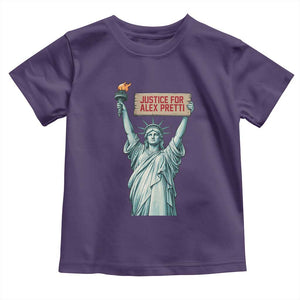 Statue Of Liberty Justice For Alex Pretti Tribute Gift Toddler T Shirt TS12 Purple Print Your Wear