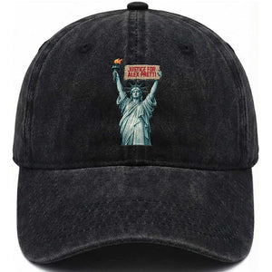 Statue Of Liberty Justice For Alex Pretti Tribute Gift Washed Cotton Baseball Cap TS12 Print Your Wear