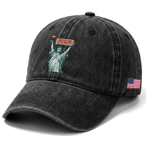 Statue Of Liberty Justice For Alex Pretti Tribute Gift Washed Cotton Baseball Cap TS12 Print Your Wear