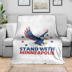 Stand With Minneapolis Throw Blanket American Eagle Protest Gift TS12 Print Your Wear