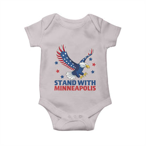 Stand With Minneapolis Baby Onesie American Eagle Protest Gift TS12 Ice Gray Print Your Wear
