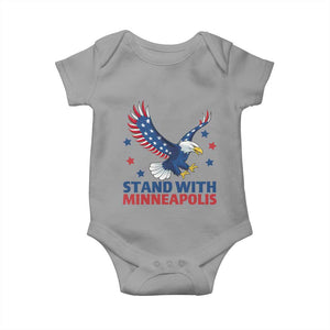 Stand With Minneapolis Baby Onesie American Eagle Protest Gift TS12 Sport Gray Print Your Wear