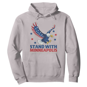 Stand With Minneapolis Hoodie American Eagle Protest Gift TS12 Ice Gray Print Your Wear
