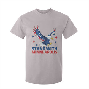 Stand With Minneapolis T Shirt For Kid American Eagle Protest Gift TS12 Ice Gray Print Your Wear