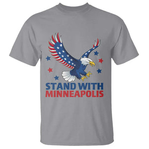 Stand With Minneapolis T Shirt American Eagle Protest Gift TS12 Sport Gray Print Your Wear