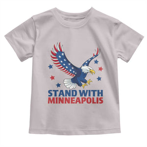 Stand With Minneapolis Toddler T Shirt American Eagle Protest Gift TS12 Ice Gray Print Your Wear