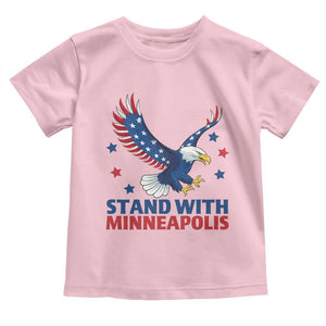 Stand With Minneapolis Toddler T Shirt American Eagle Protest Gift TS12 Light Pink Print Your Wear