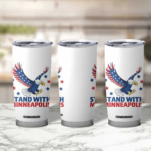 Stand With Minneapolis Tumbler Cup American Eagle Protest Gift TS12 Print Your Wear
