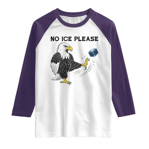 American Eagle No Ice Please Raglan Shirt Minneapolis Support Gift TS12 White Purple Print Your Wear