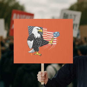 Solidarity With Minneapolis Protest Sign American Eagle No Ice Please Support TS12 Horizontal 18" × 24" Orange Print Your Wear