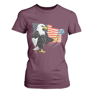 Solidarity With Minneapolis T Shirt For Women American Eagle No Ice Please Support TS12 Maroon Print Your Wear