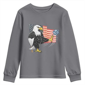 Solidarity With Minneapolis Youth Sweatshirt American Eagle No Ice Please Support TS12 Charcoal Print Your Wear
