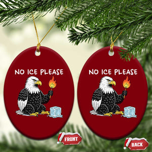 No Ice Please Ceramic Ornament Funny American Eagle Social Justice Gift TS12 Print Your Wear