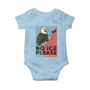 American Eagle No Ice Please Baby Onesie Minnesota Protest Support Gift TS12 Light Blue Print Your Wear