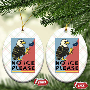 American Eagle No Ice Please Ceramic Ornament Minnesota Protest Support Gift TS12 Print Your Wear