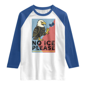 American Eagle No Ice Please Raglan Shirt Minnesota Protest Support Gift TS12 White Royal Print Your Wear