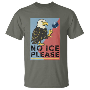 American Eagle No Ice Please T Shirt Minnesota Protest Support Gift TS12 Military Green Print Your Wear