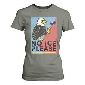 American Eagle No Ice Please T Shirt For Women Minnesota Protest Support Gift TS12 Military Green Print Your Wear