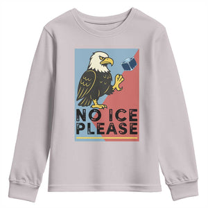 American Eagle No Ice Please Youth Sweatshirt Minnesota Protest Support Gift TS12 Ice Gray Print Your Wear