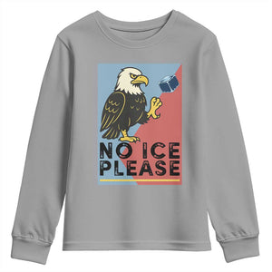 American Eagle No Ice Please Youth Sweatshirt Minnesota Protest Support Gift TS12 Sport Gray Print Your Wear