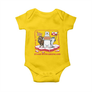 Hands Off Greenland Baby Onesie Support Greenlander Gift TS12 Daisy Print Your Wear