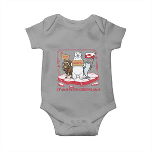 Hands Off Greenland Baby Onesie Support Greenlander Gift TS12 Sport Gray Print Your Wear