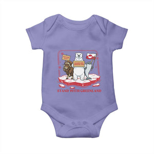 Hands Off Greenland Baby Onesie Support Greenlander Gift TS12 Violet Print Your Wear