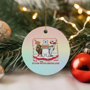 Hands Off Greenland Ceramic Ornament Support Greenlander Gift TS12 1pc Pastel Print Your Wear