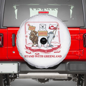 Hands Off Greenland Spare Tire Cover Support Greenlander Gift TS12 White Print Your Wear