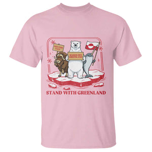Hands Off Greenland T Shirt Support Greenlander Gift TS12 Light Pink Print Your Wear