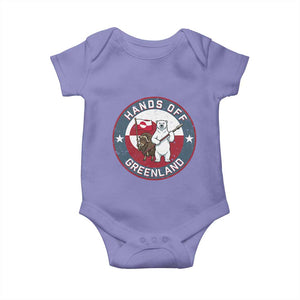 Hands Off Greenland Baby Onesie Anti Authoritarian Political Gag Gift TS12 Violet Print Your Wear