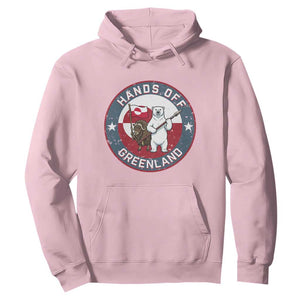 Hands Off Greenland Hoodie Anti Authoritarian Political Gag Gift TS12 Light Pink Print Your Wear