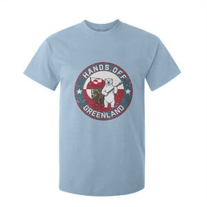 Hands Off Greenland T Shirt For Kid Anti Authoritarian Political Gag Gift TS12 Light Blue Print Your Wear