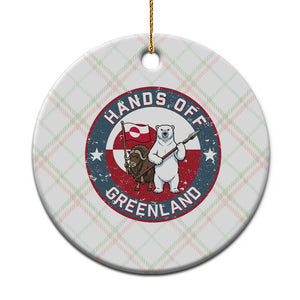 Hands Off Greenland Ceramic Ornament Anti Authoritarian Political Gag Gift TS12 1pc Christmas Plaid Print Your Wear