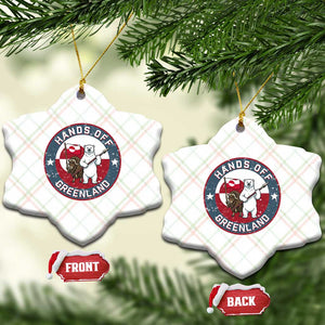 Hands Off Greenland Ceramic Ornament Anti Authoritarian Political Gag Gift TS12 Print Your Wear