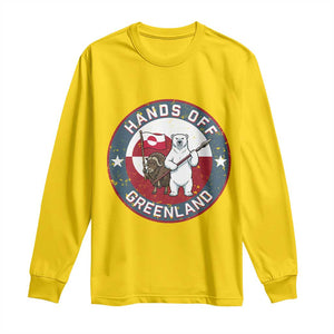 Hands Off Greenland Long Sleeve Shirt Anti Authoritarian Political Gag Gift TS12 Daisy Print Your Wear