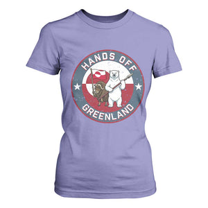 Hands Off Greenland T Shirt For Women Anti Authoritarian Political Gag Gift TS12 Violet Print Your Wear
