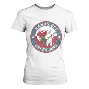 Hands Off Greenland T Shirt For Women Anti Authoritarian Political Gag Gift TS12 White Print Your Wear