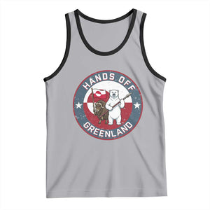 Hands Off Greenland Tank Top Anti Authoritarian Political Gag Gift TS12 Athletic Heather Black Print Your Wear