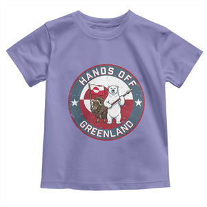 Hands Off Greenland Toddler T Shirt Anti Authoritarian Political Gag Gift TS12 Violet Print Your Wear